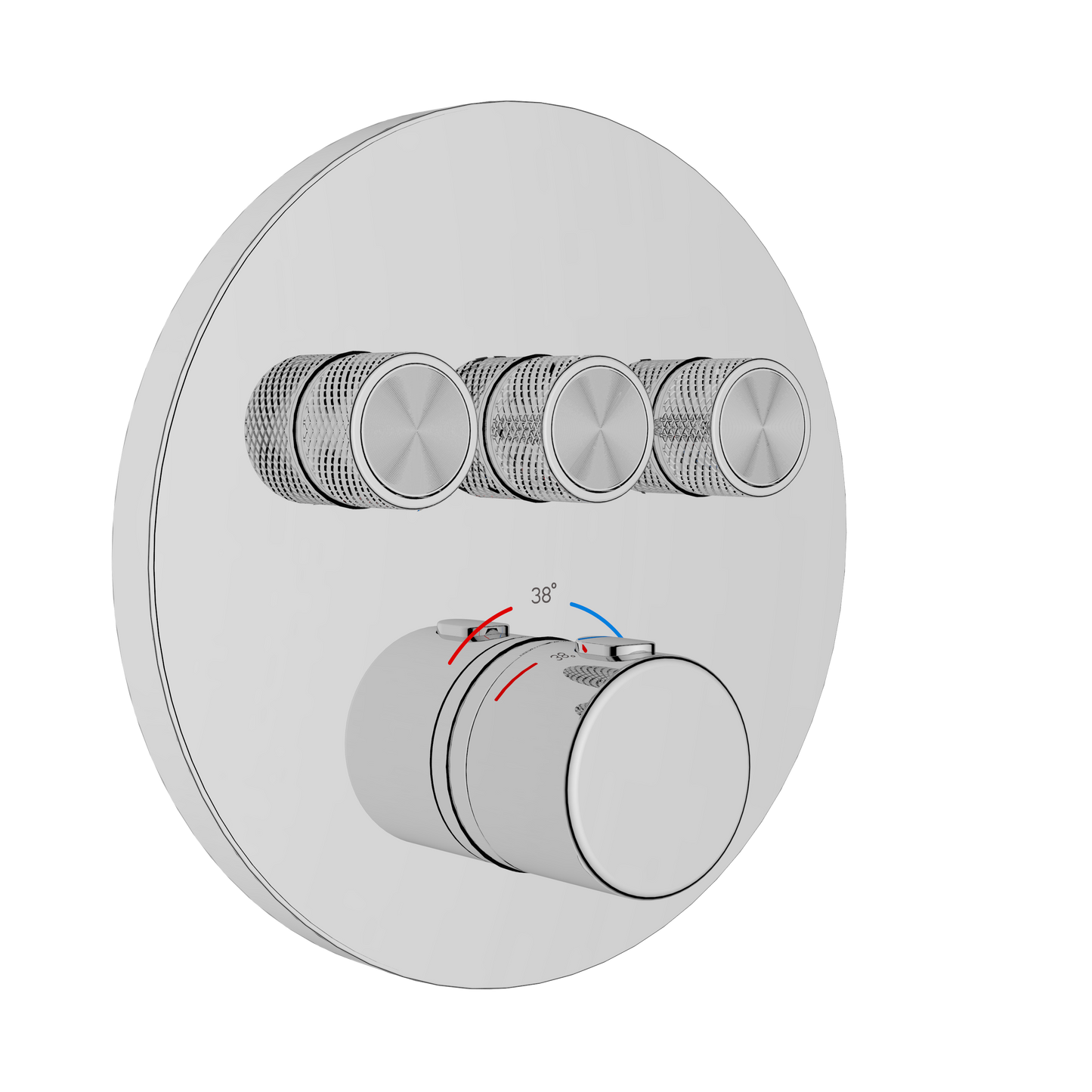 External visible parts thermostatic mixer-3 outlet