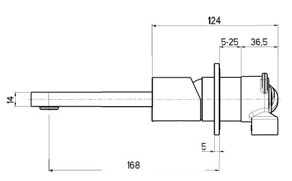 External visible parts washbasin mixer (spout 180mm)