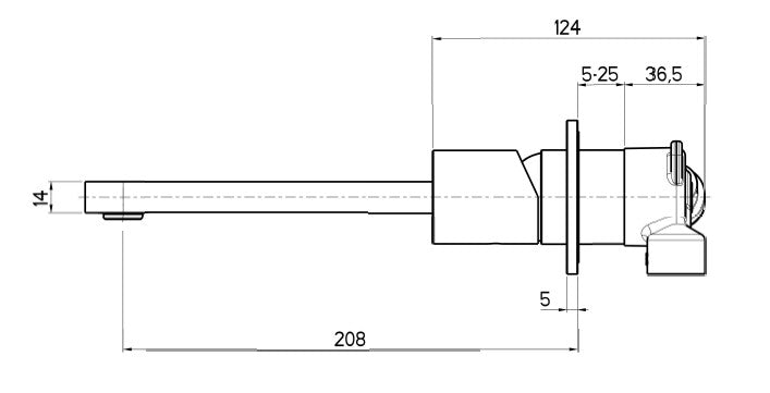 External visible parts washbasin mixer (spout 220mm)