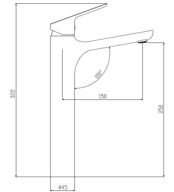 Washbasin mixer "XL"