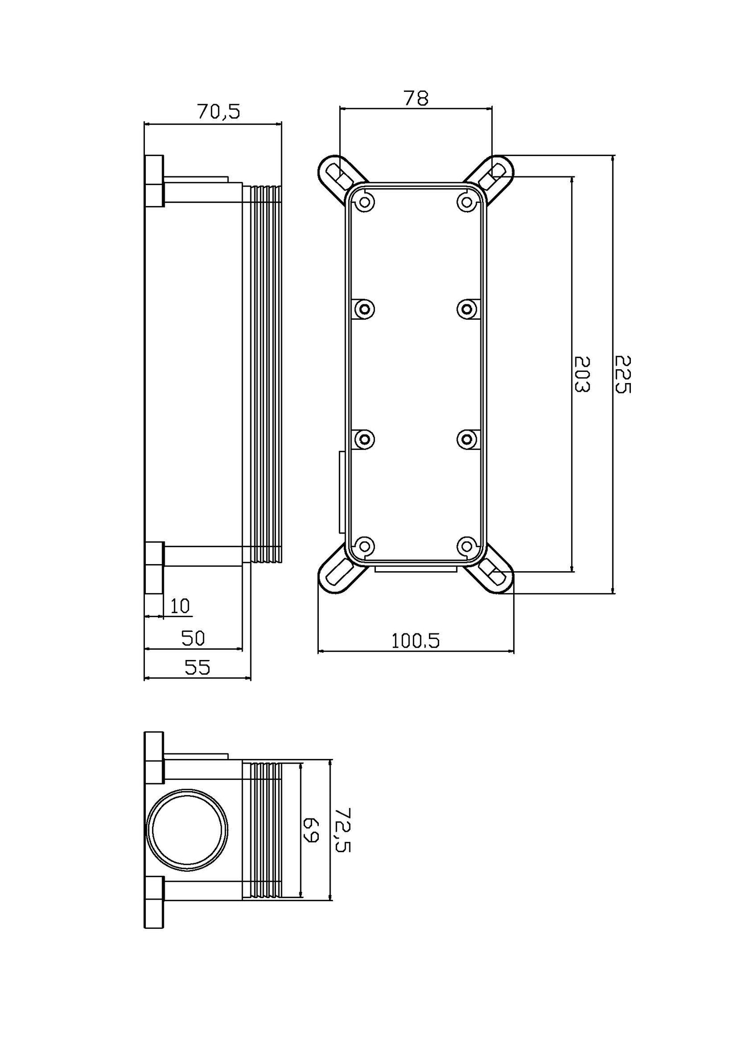 Concealed box for washbasin mixer