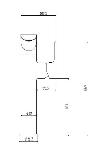 Side lever washbasin mixer