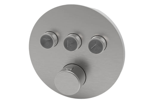 External visible parts thermostatic mixer 3 outlet