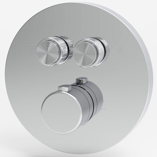 External visible parts thermostatic mixer 2 outlet