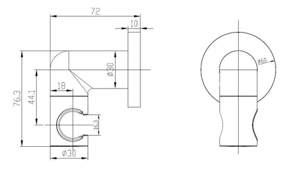 Duschkopfhalter aus Messing