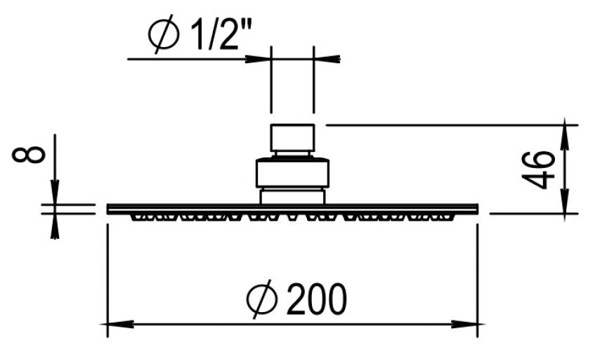 EW70989 Regenduschkopf aus Edelstahl, 200 mm
