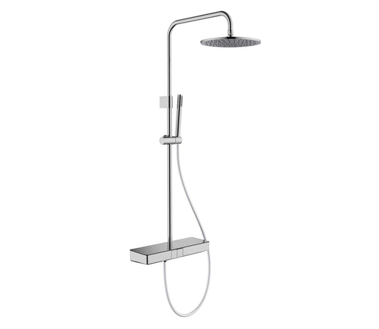Thermostatic column set with shelf
